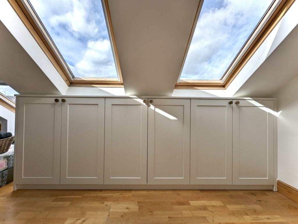 loft bedroom cabinets front view eave units